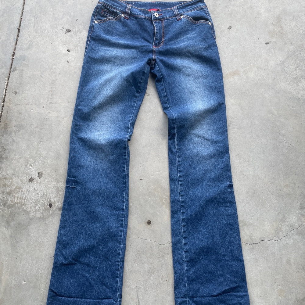 Ecko Unlimited Blue Bootcut Jeans with Natural Fading